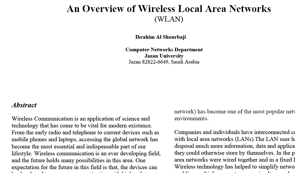 overview of wireless local1