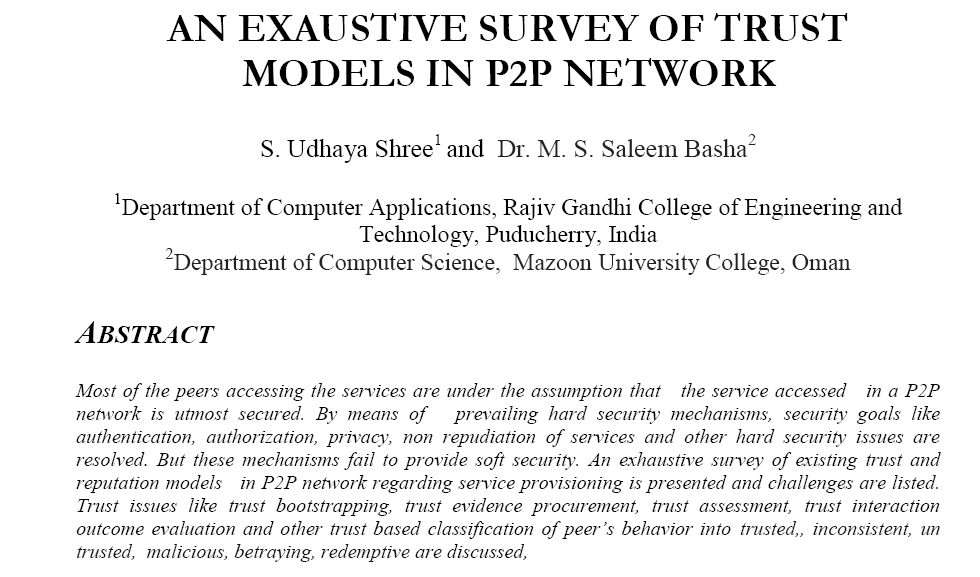 survey of trust1