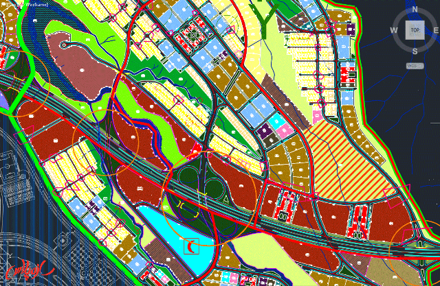 نقشه اتوکد شبکه بندی شهرسازی