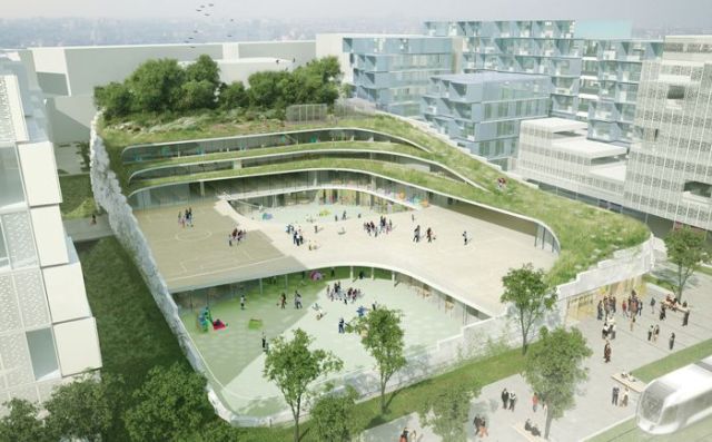 دانلود طراحی و ساخت مدرسه ابتدایی در فرانسه ، تنوع زیستی در محیط های شهری